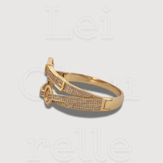 14K Gold-Filled Pave Belt Cuff