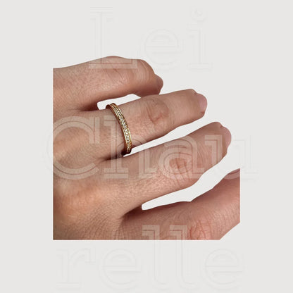 18k Gold Filled Diamond Band Ring