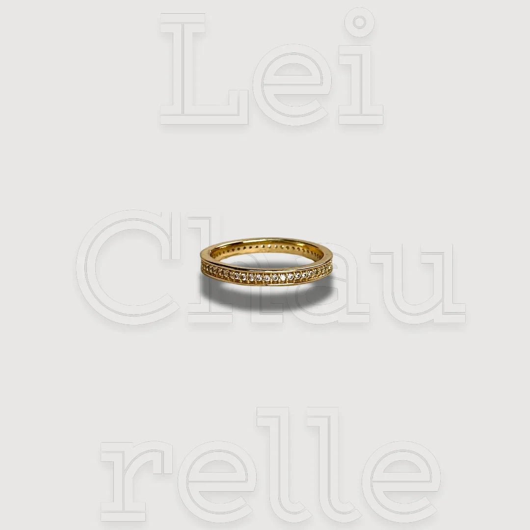 18k Gold Filled Diamond Band Ring