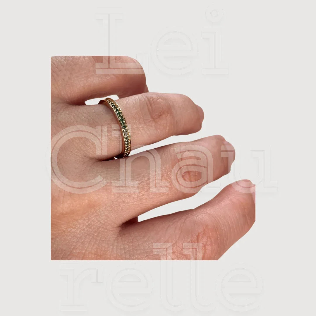 18k Gold Filled Diamond Band Ring