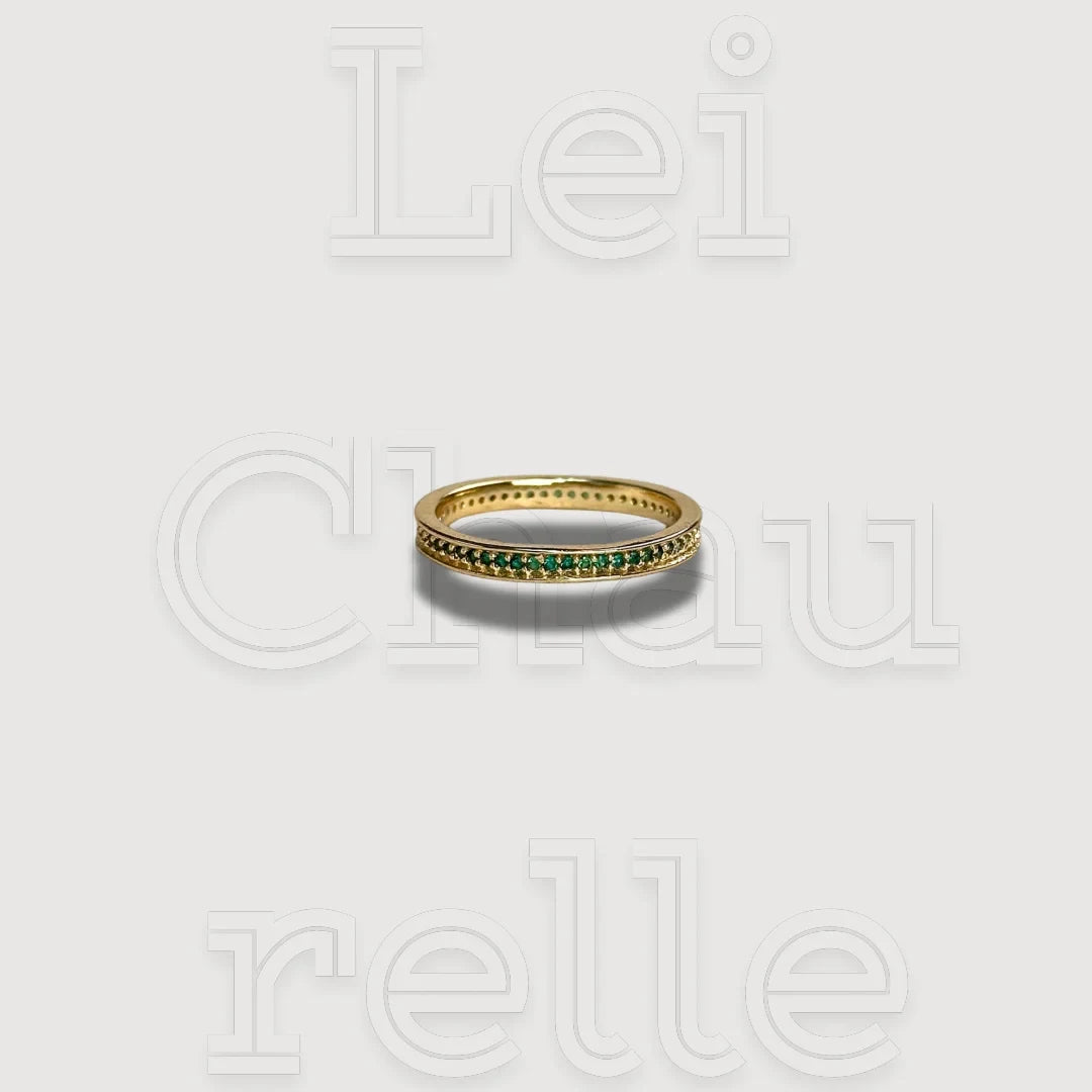 18k Gold Filled Diamond Band Ring