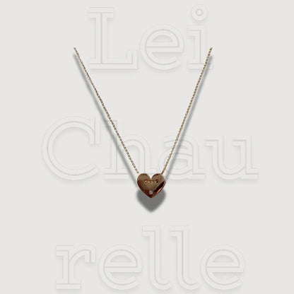18k Gold Filled Diamond Heart Necklace